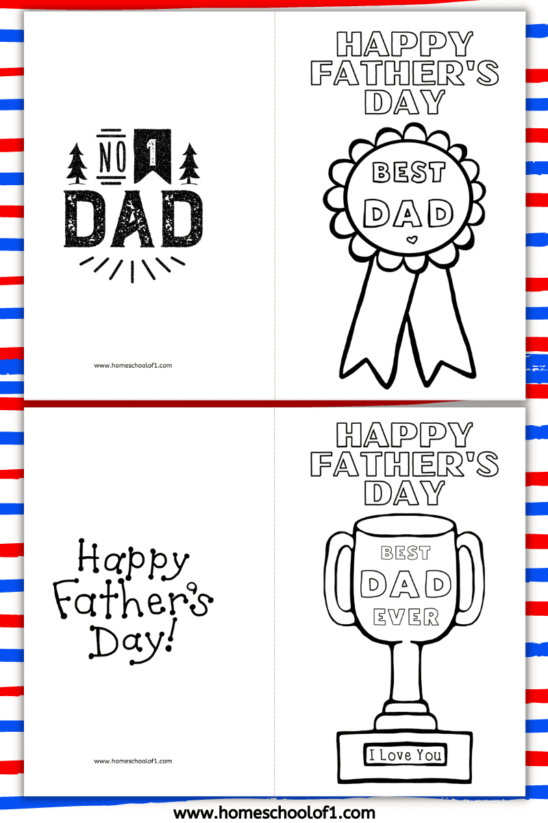 fathers day coloring card