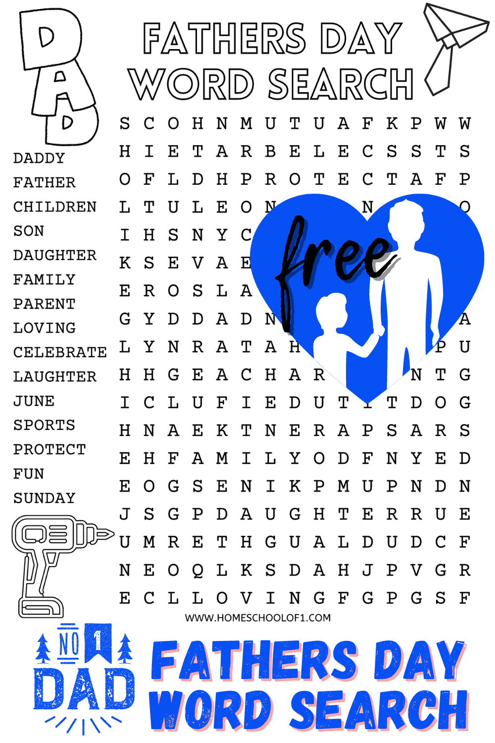 fathers day word search