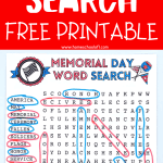 memorial day word search free printable