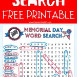 memorial day word search free printable