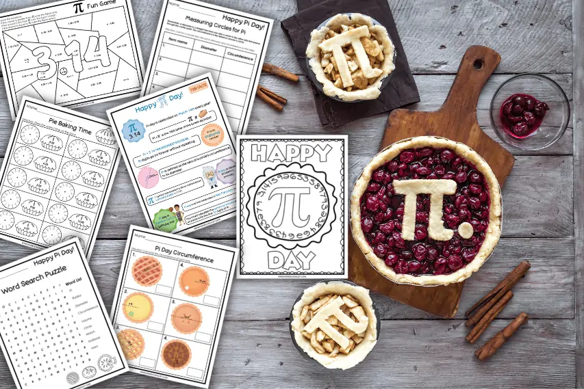 Free Pi Day Activities: 7 printable worksheets