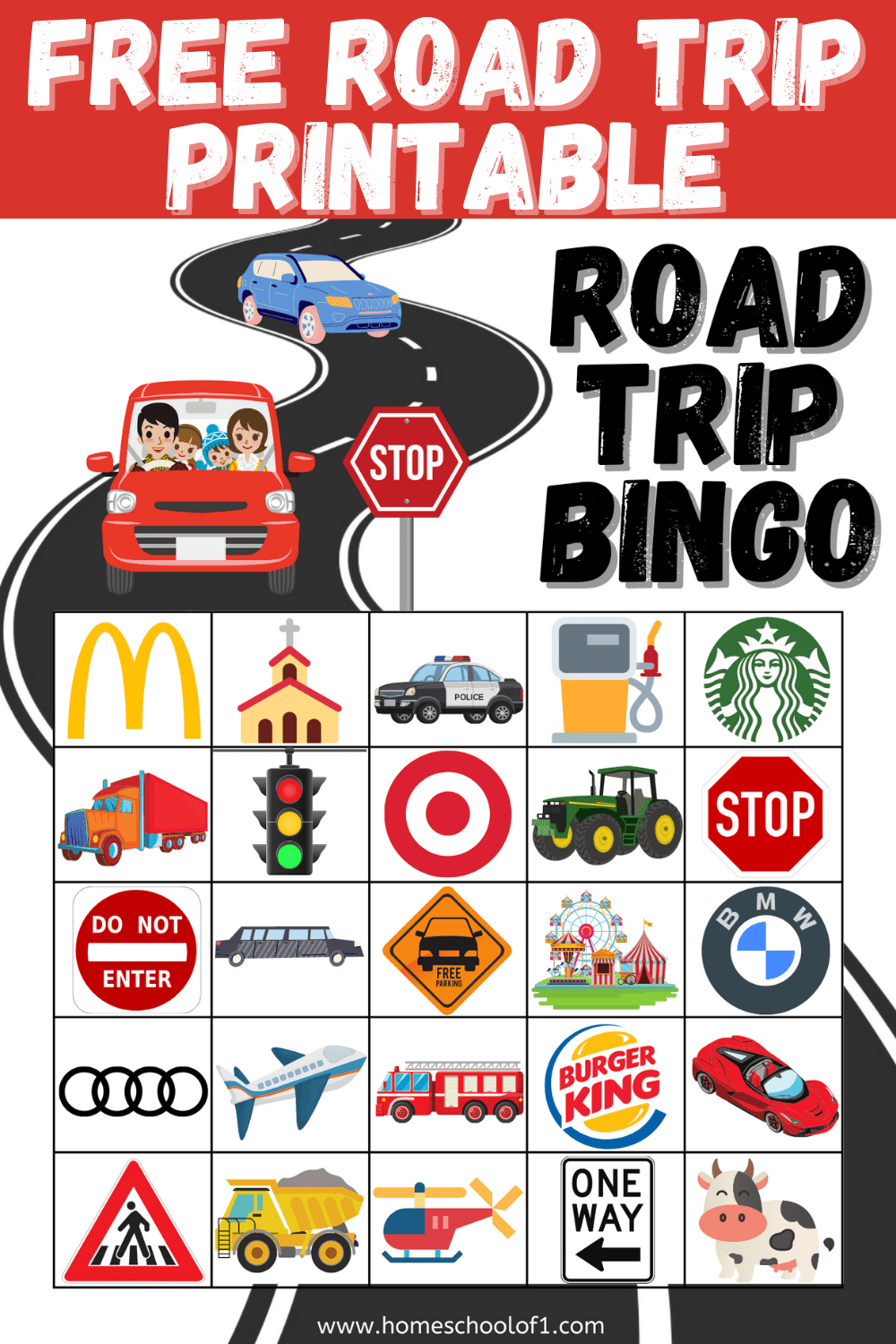 road trip bingo game