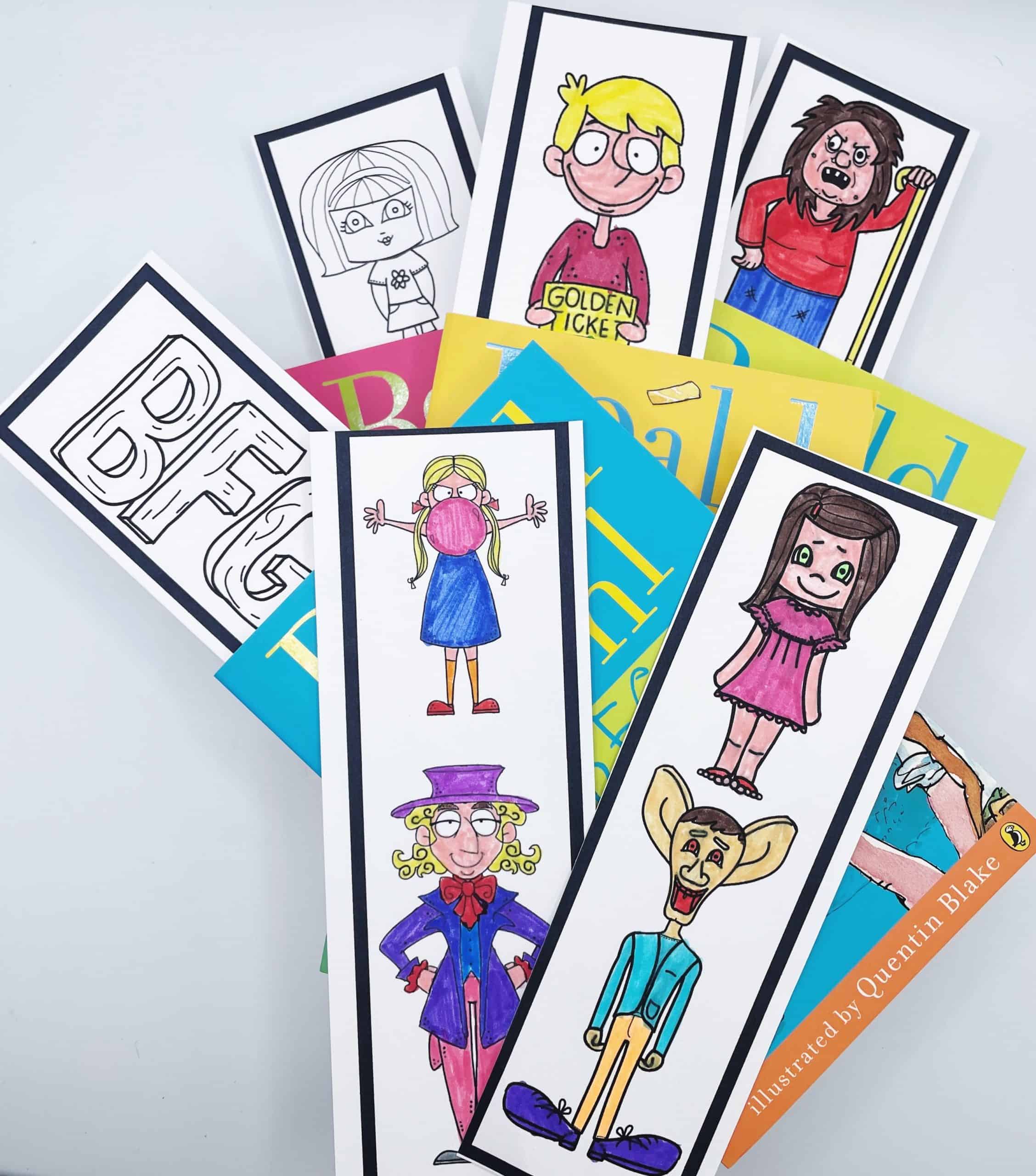 Free Roald Dahl Bookmarks To Color