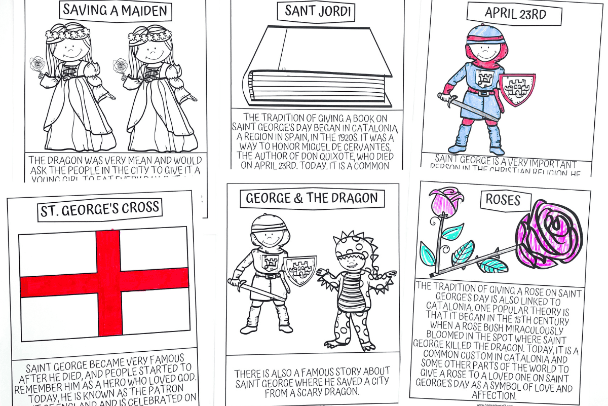 st george's day coloring pages