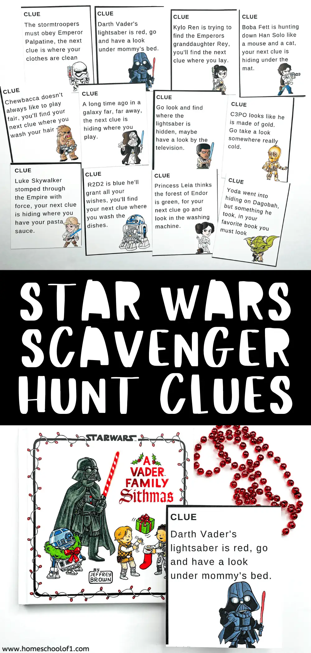 star wars scavenger hunt clues