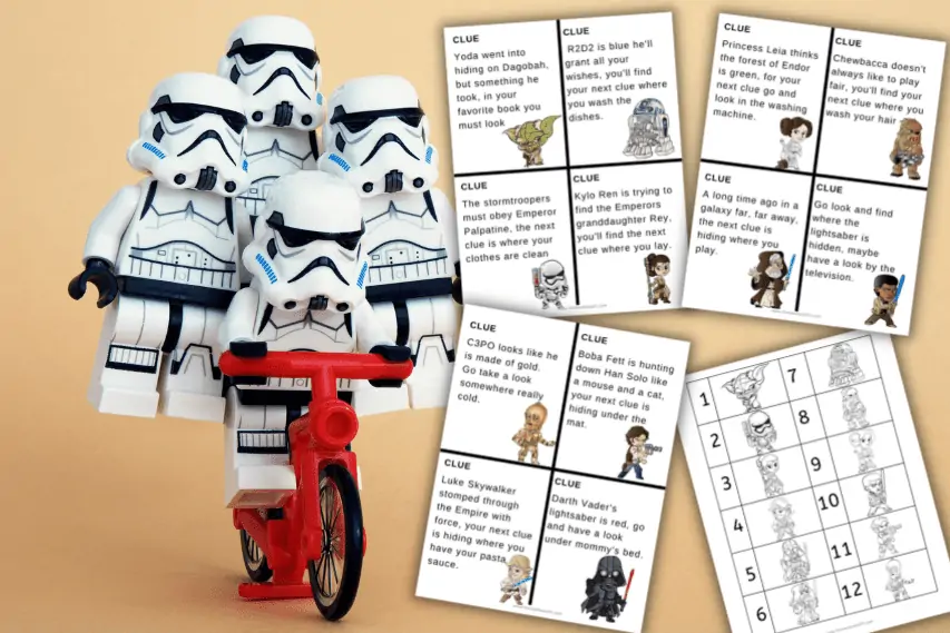 Best Star Wars Scavenger Hunt Rhyming Clues (Free Printable)