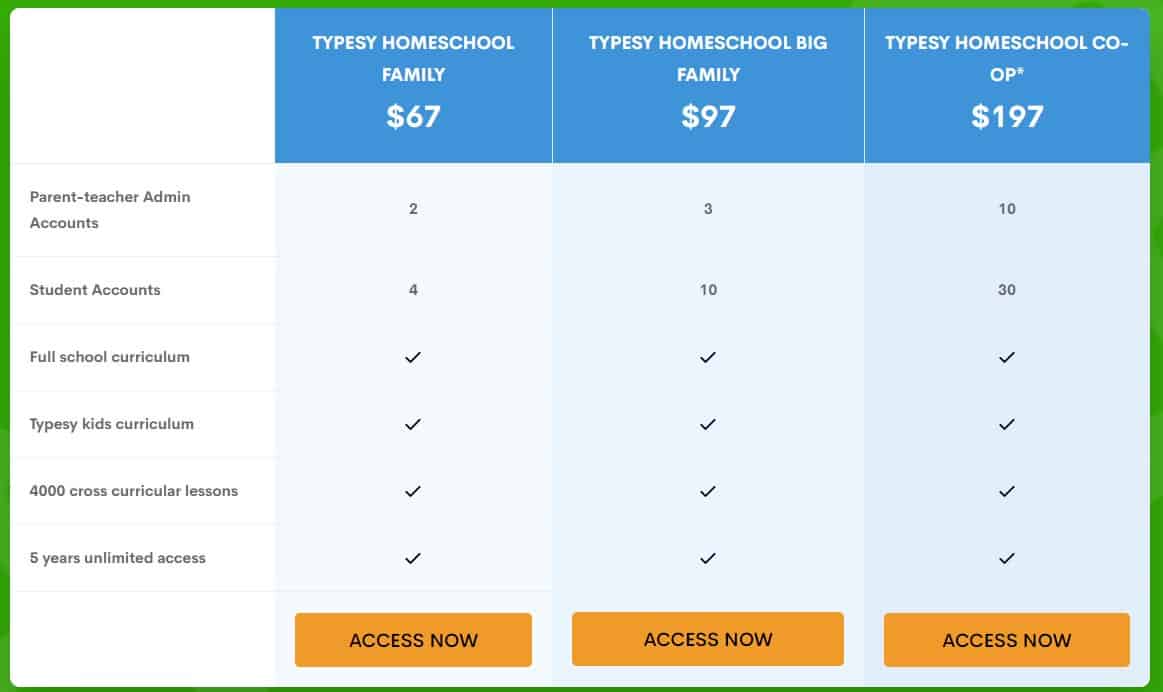 typesy pricing