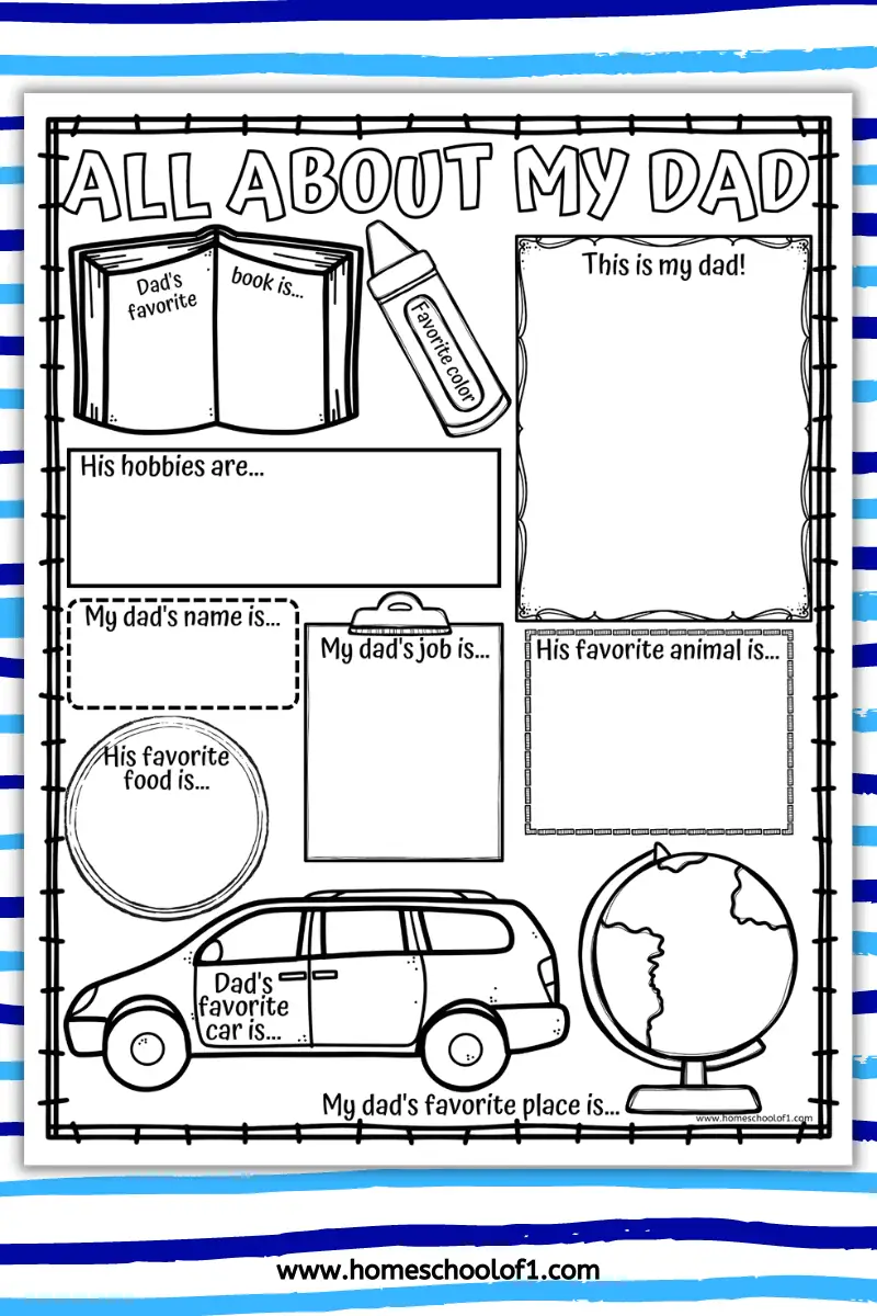 All About My Papi Kid Questionnaire INSTANT DOWNLOAD Fathers
