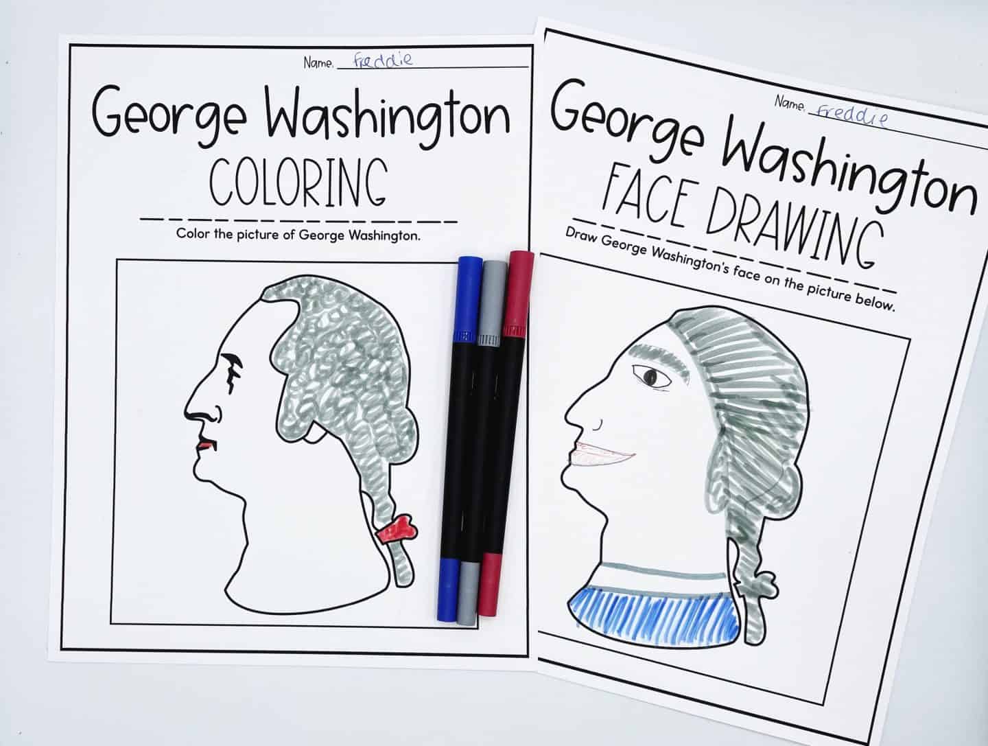 George Washington coloring sheets