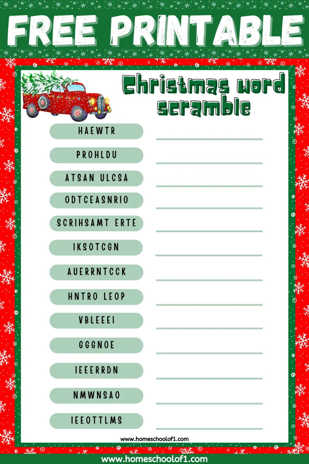 Christmas Word Scramble Free Printable Homeschool Of 1 christmas-word-scramble-free-printable-homeschool-of-1