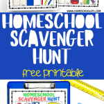 first day of homeschool scavenger hunt