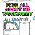 Colorful All About Me template for classroom use, helping kids express their interests, personality traits, and goals.
