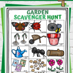 free garden scavenger hunt printable