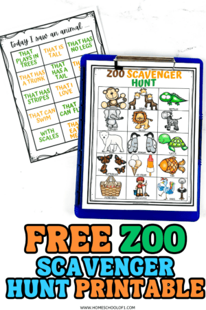 Free Zoo Scavenger Hunt Printable for Kids