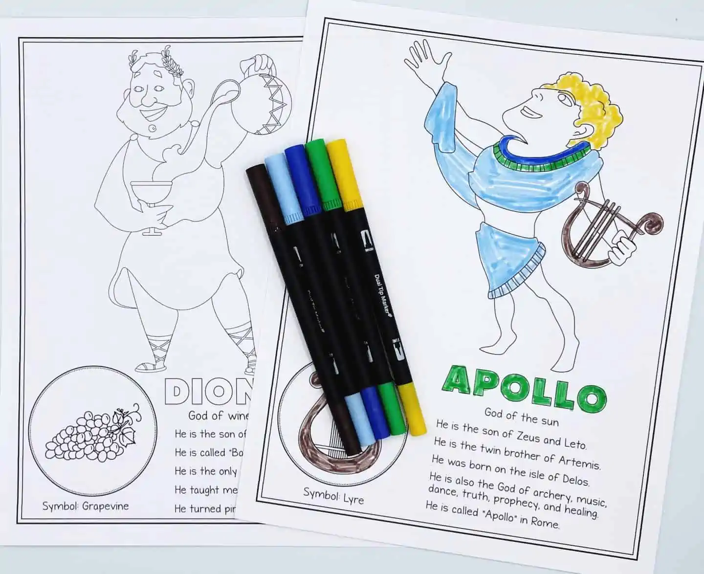 Greek Gods coloring pages