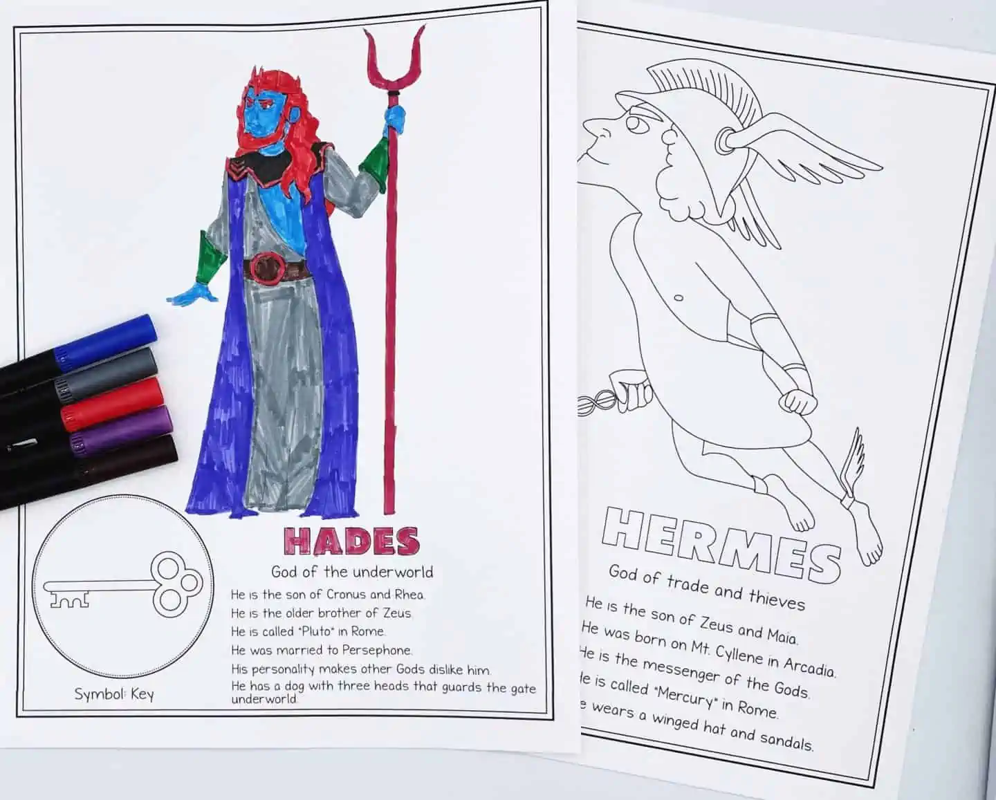 Greek Gods coloring page