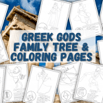 greek gods family tree and coloring pages