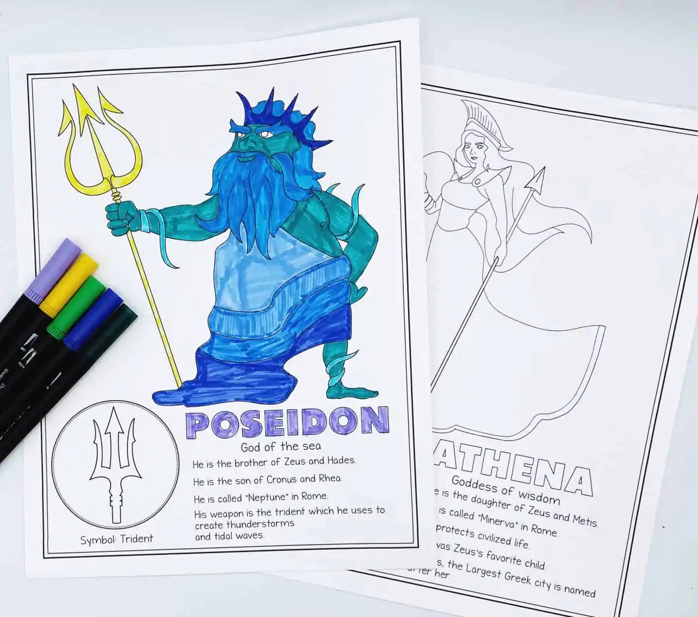 Greek Gods coloring pages