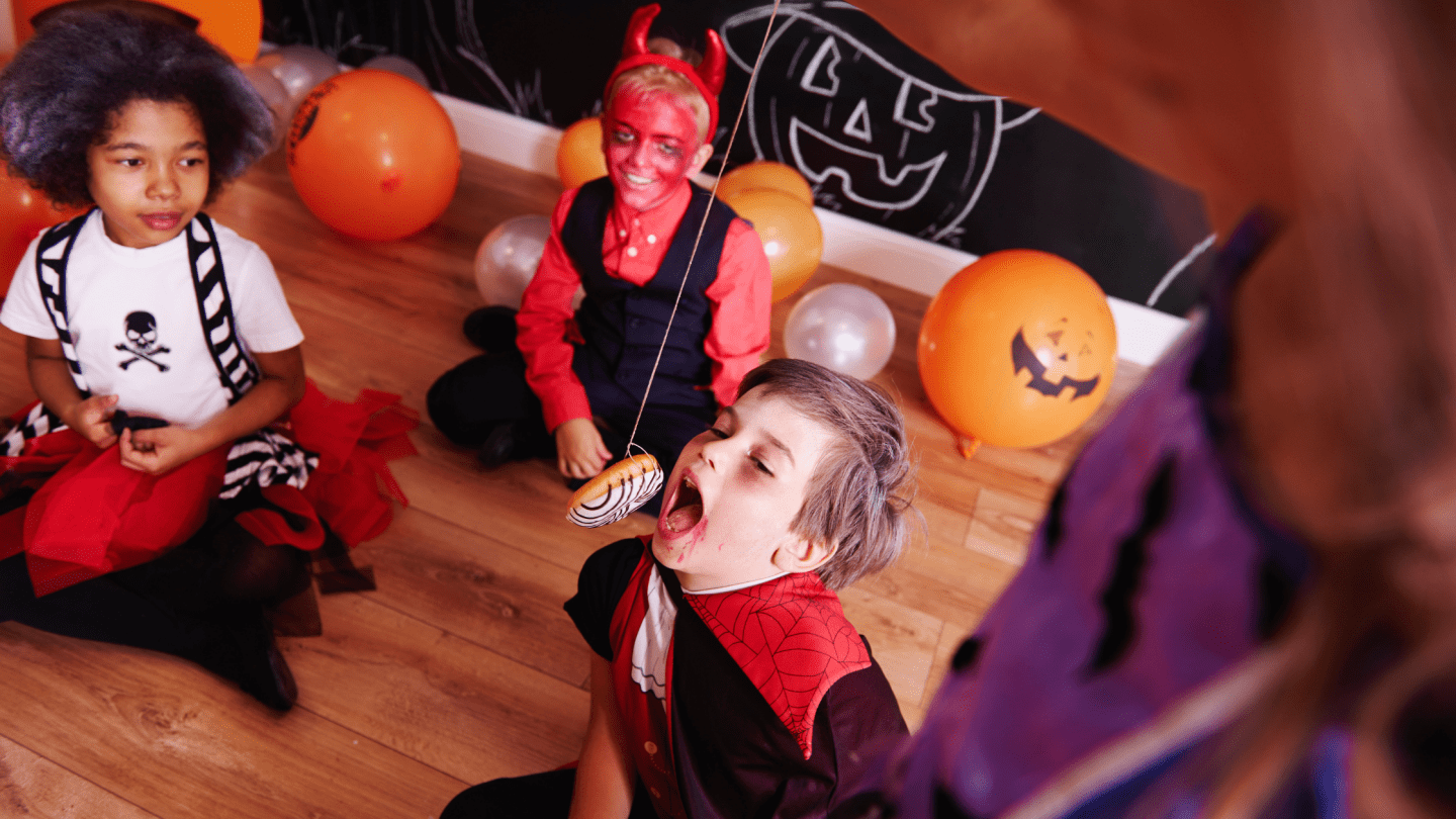 halloween donut on a string