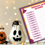 halloween word scramble