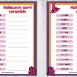 halloween word scramble with answers