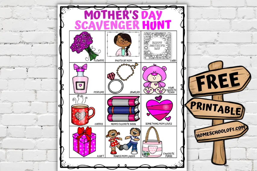 Free Mother’s Day Scavenger Hunt The Whole Family Can Enjoy