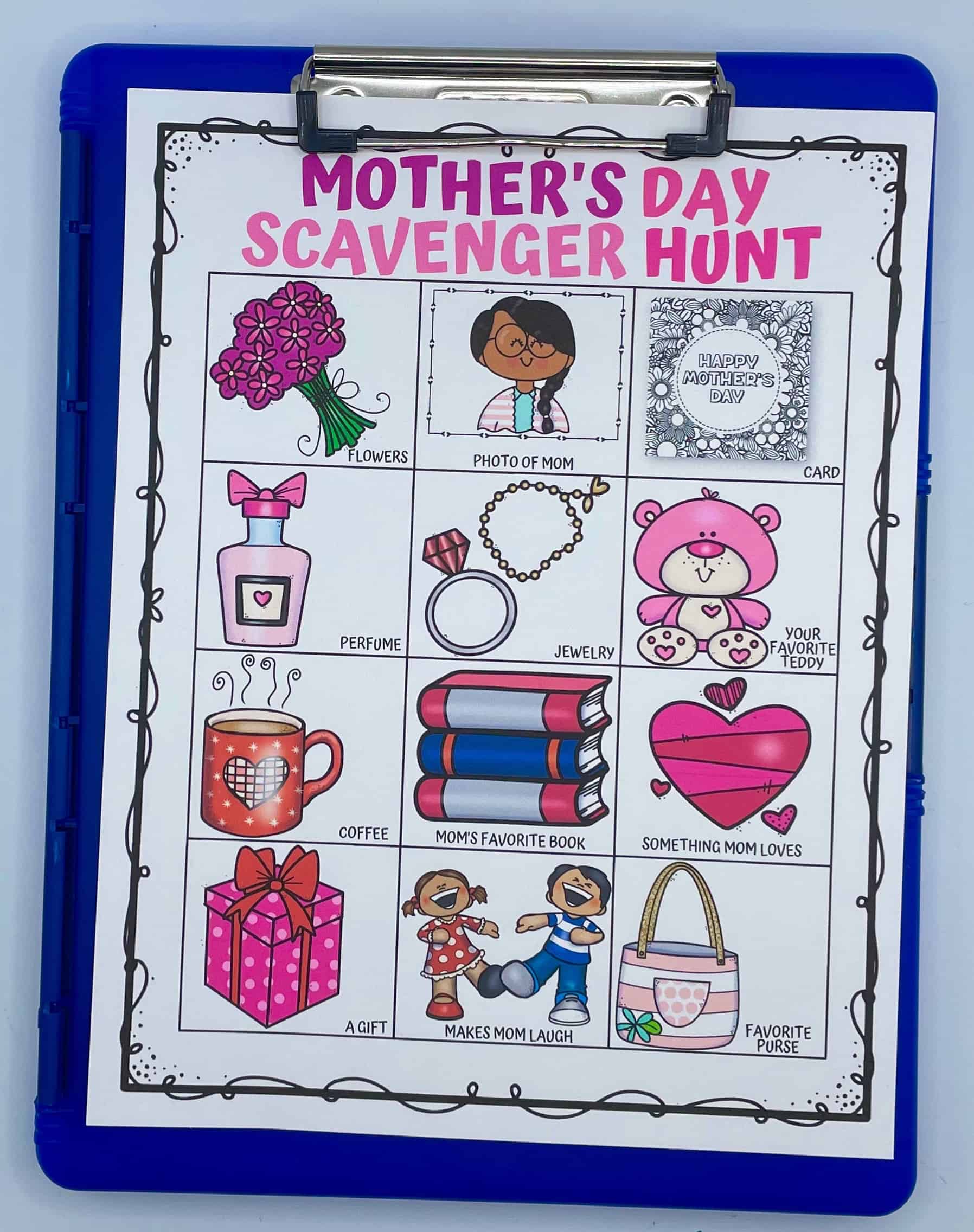 Free Mother's Day Scavenger Hunt Printable for Kids