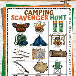 printable camping scavenger hunt