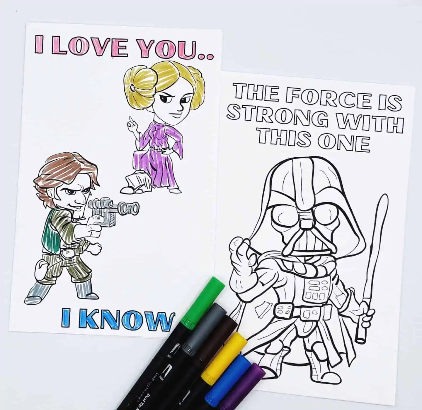 star wars cards to color