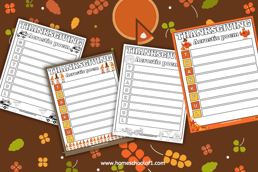 Thankful Acrostic Poem Template