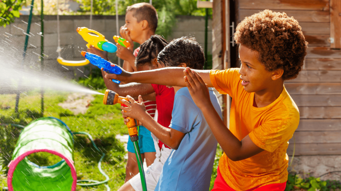water gun fight - 4th of July Games