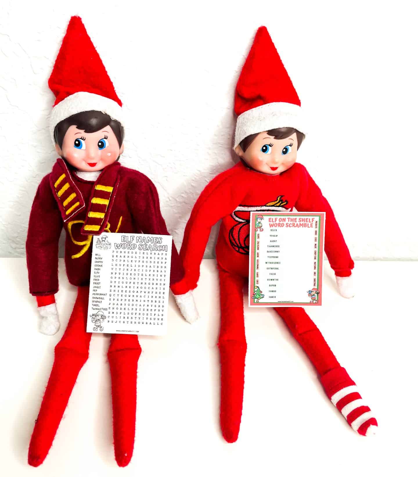 ELF ON THE SHELF WORD GAMES