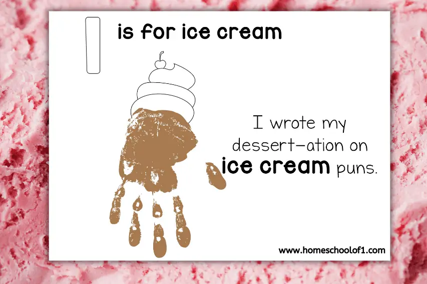 I is for ice cream