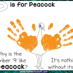 Peacock Handprint template