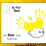 b is for bee handprint