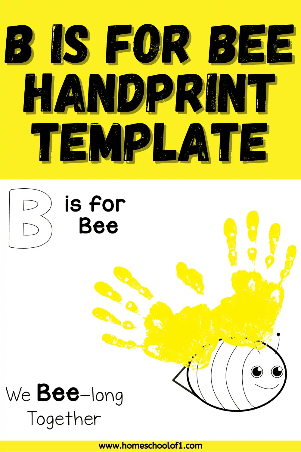 b is for bee handprint