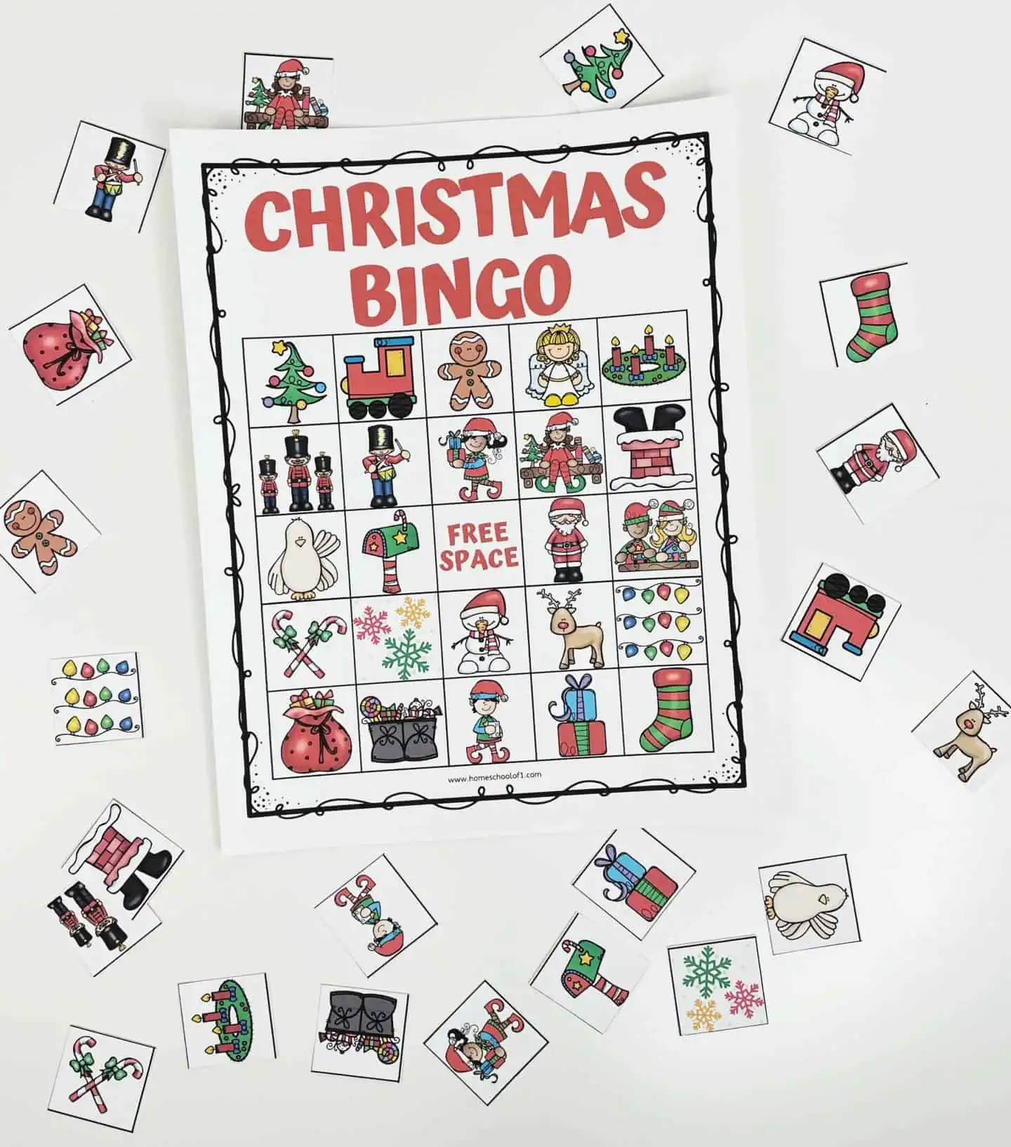 christmas bingo board