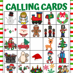 christmas bingo calling card