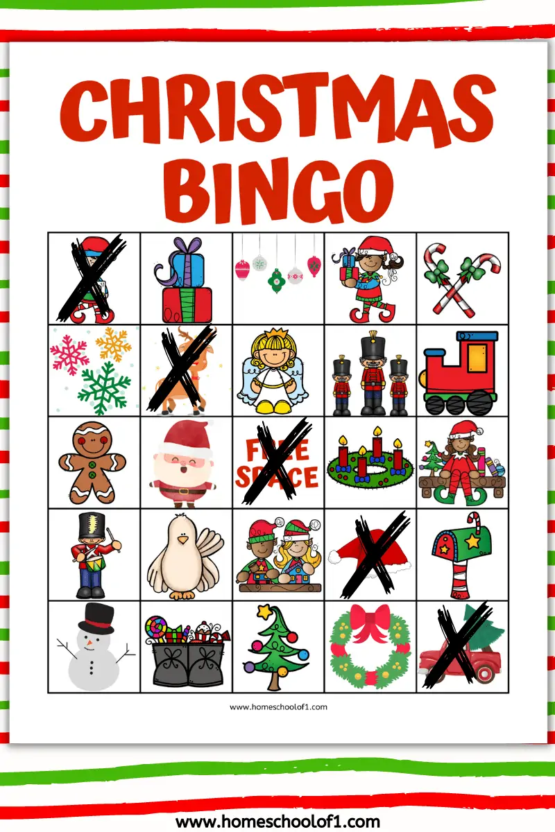 christmas bingo cards