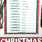 christmas word scramble printable