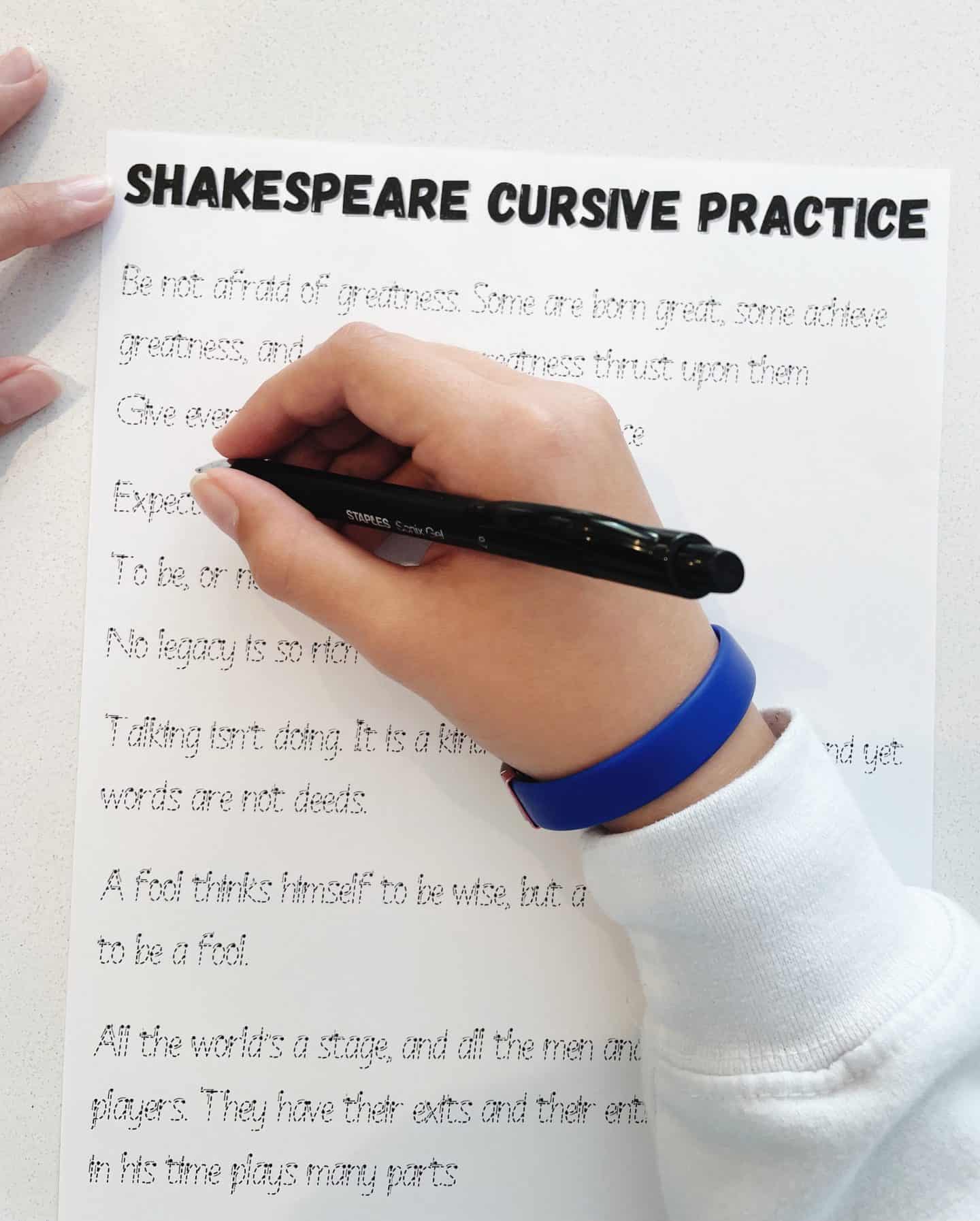 cursive worksheets