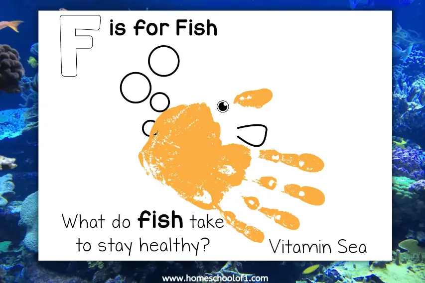 f is for fish handprint
