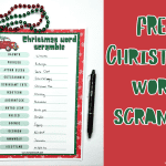 free christmas word scramble