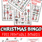 Free printable Christmas bingo game for kids with five game boards and calling card sheet.