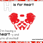H is for heart handprint