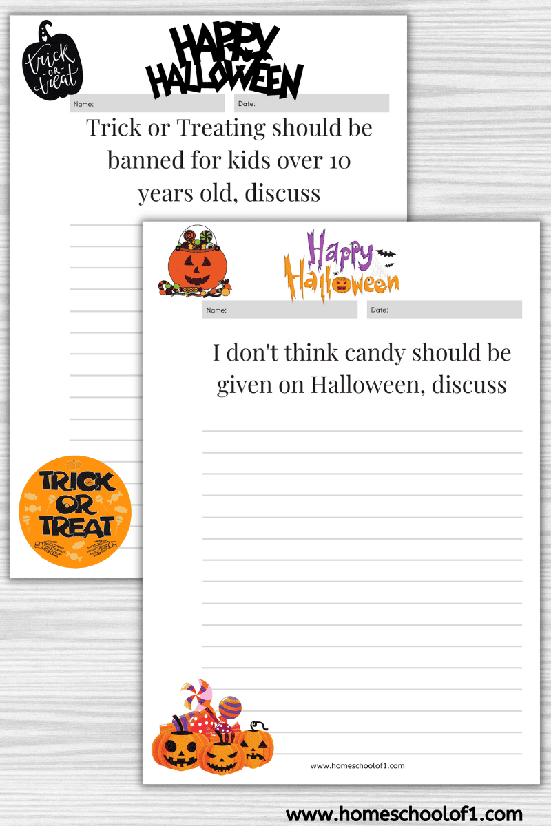 halloween journal prompts free