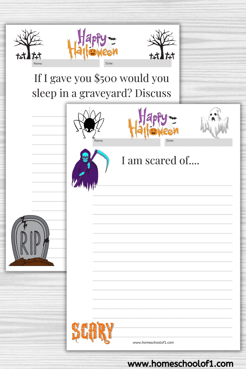 halloween writing prompts free