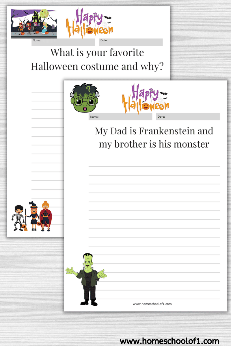 halloween writing prompts printable