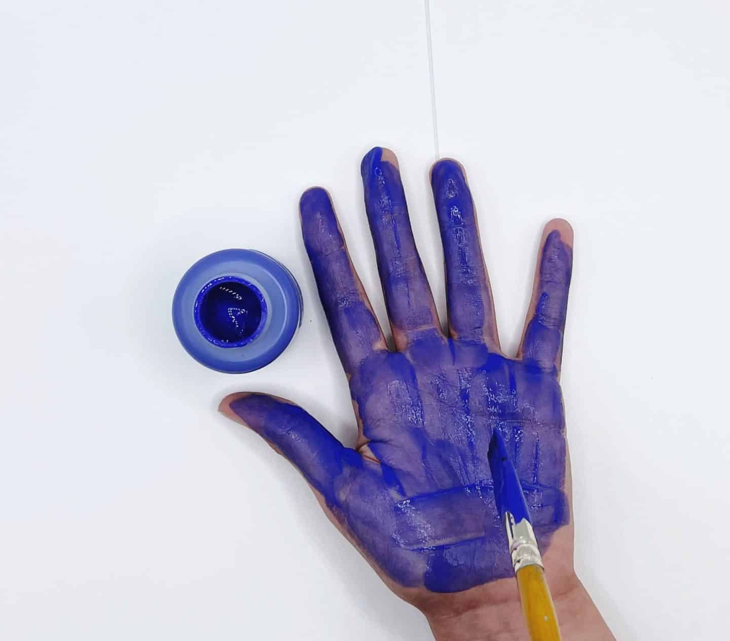handpainting blue