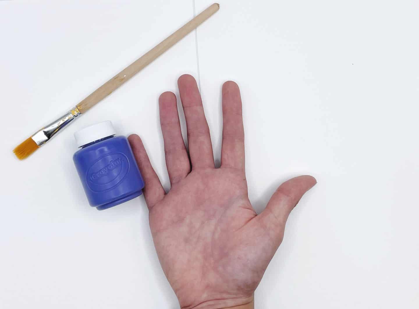 handpainting with blue